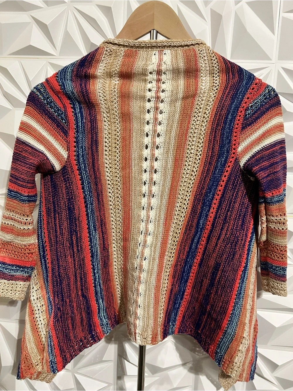 Forever 21 Girls Colorful Crochet Cardigan- Multi Colored Size US 5/6